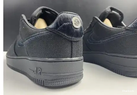 Black Stussy Nike Force Air Low 1 CZ9084-001 0609